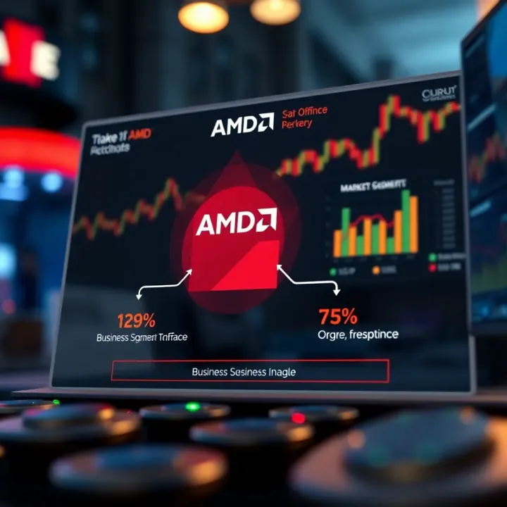 Diagram illustrating AMD's business segment performance and market response