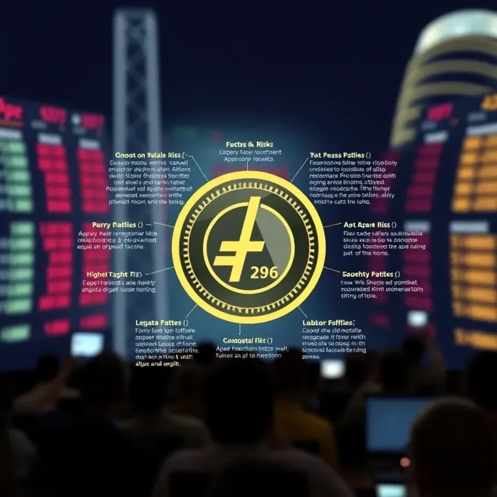 Diagram showing various factors and risks impacting the value of Ape Coin