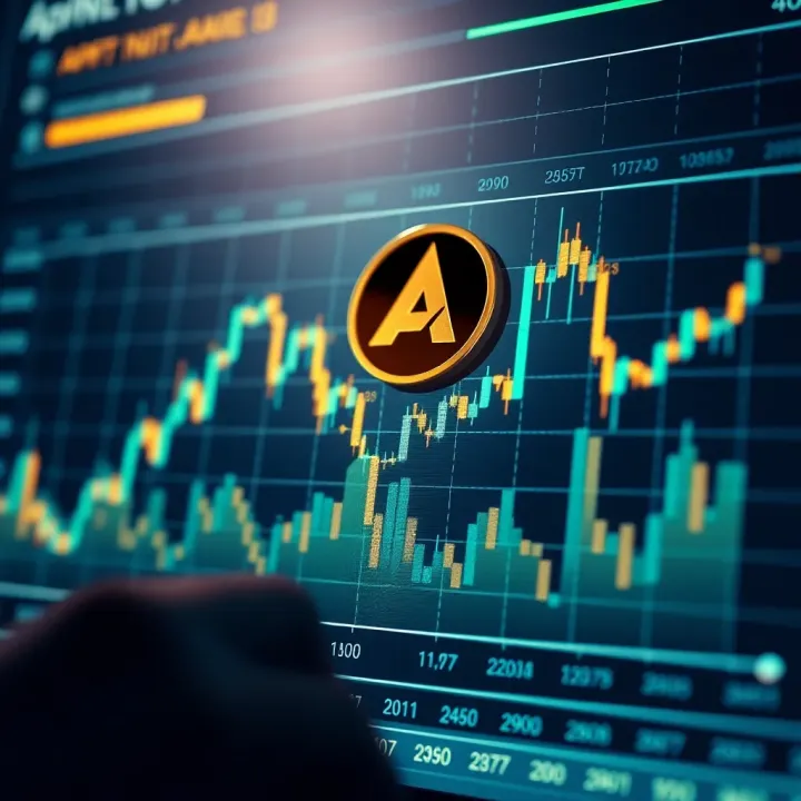 ApeNFT Future Outlook and Investment Insights Digital chart illustrating forecasted performance and investor insights for ApeNFT token