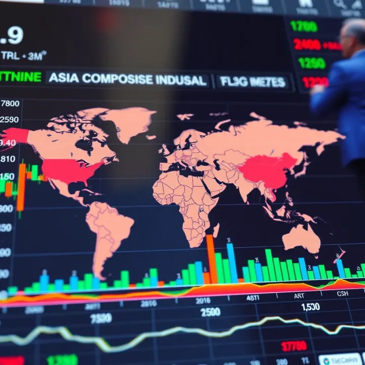 Comparison chart of Asia Composite Index with other global stock indices highlighting regional economic differences