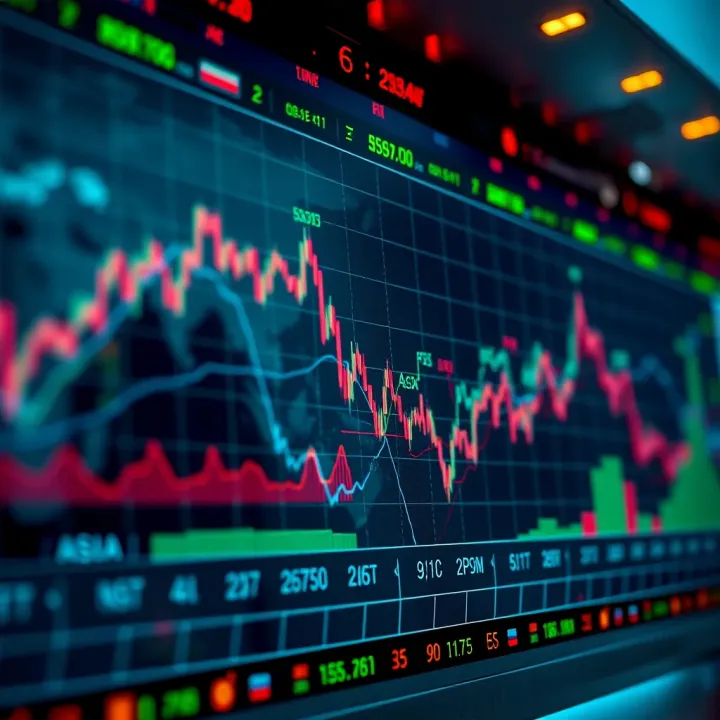 Graph displaying the trend of the Asia Composite Index across multiple Asian stock exchanges