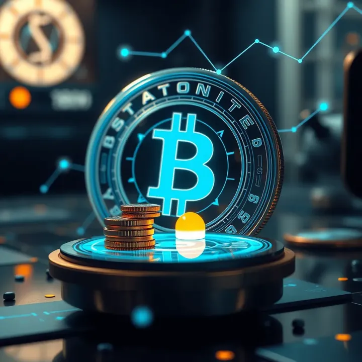 Illustration of blockchain technology elements influencing Auction Coin valuation