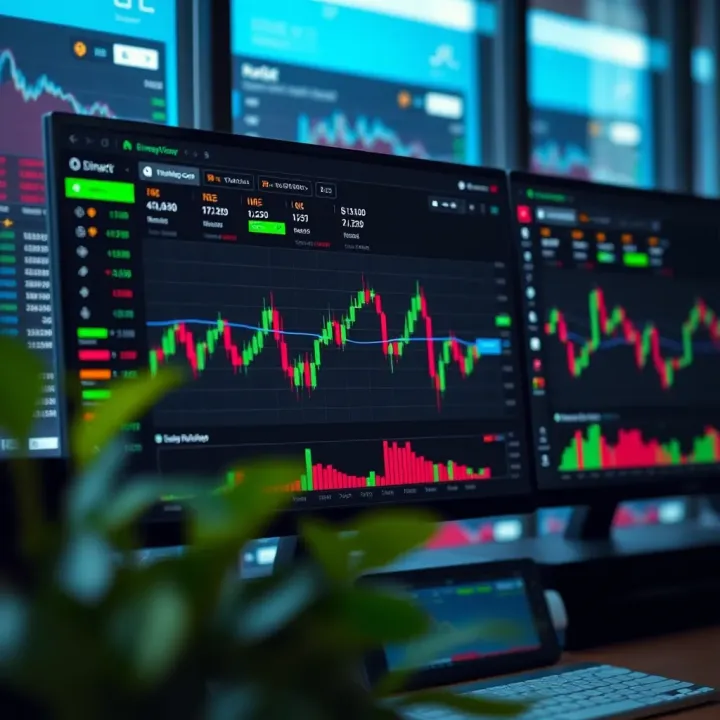 Dashboard showcasing Binary.com trading interface alongside TradingView analytics tools for improved trade execution