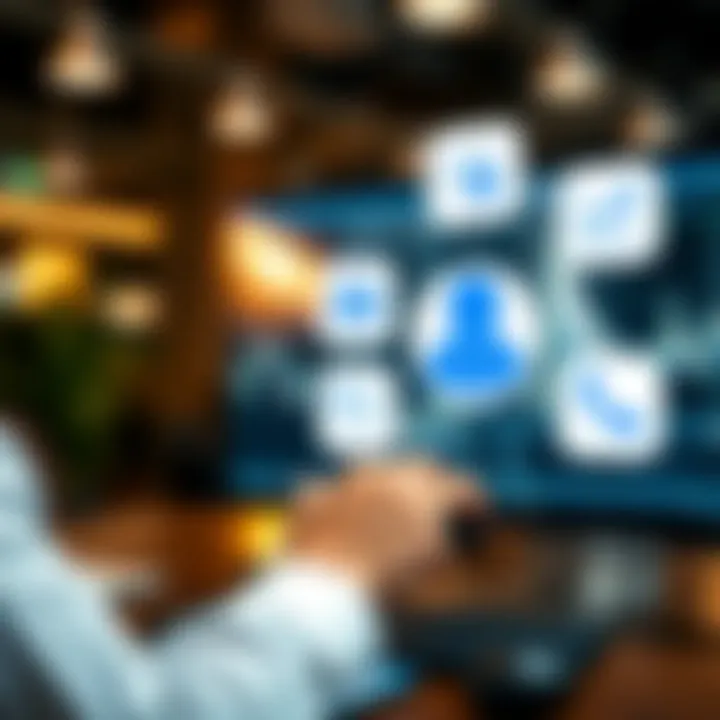 Various communication icons representing multiple support channels