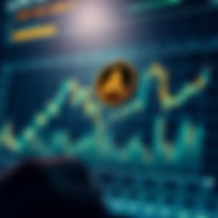 Digital chart illustrating forecasted performance and investor insights for ApeNFT token