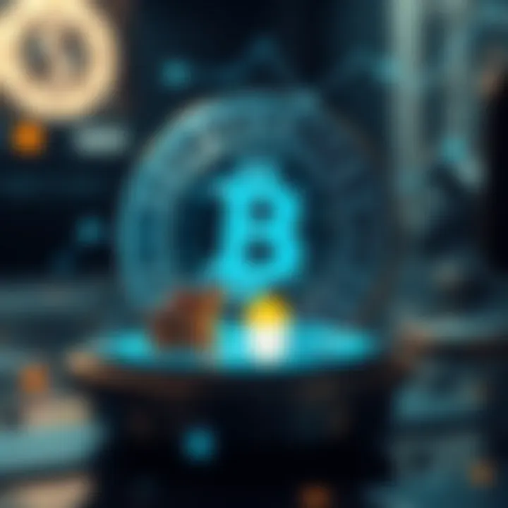 Illustration of blockchain technology elements influencing Auction Coin valuation