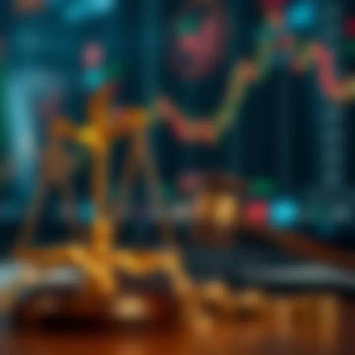 Conceptual illustration of legal aspects and risk management in binary option trading for Indian investors