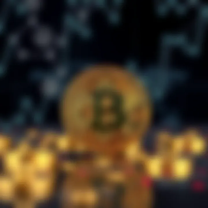 Digital representation of Bitcoin symbol with overlay of global regulatory and technological icons