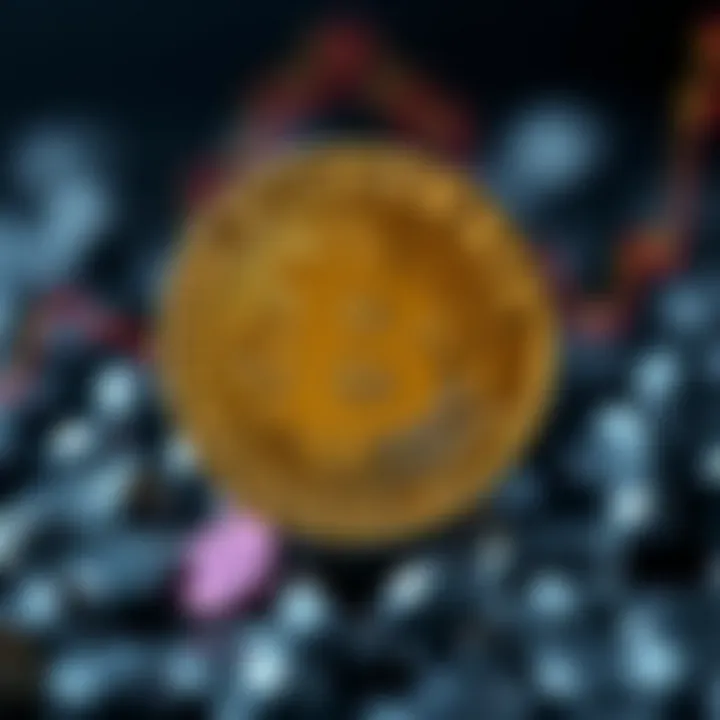 Conceptual illustration of risks and opportunities in cryptocurrency investments with BNB coin symbol