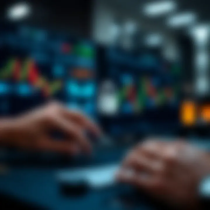 Ensuring Security in Online Trading Platforms Secure online transaction with digital security icons and stock market graphs