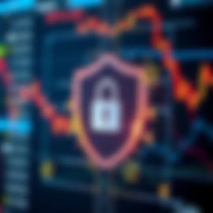 Security and Compliance Features in Forex Trading Applications Secure digital shield symbol with currency icons representing safety in forex trading apps