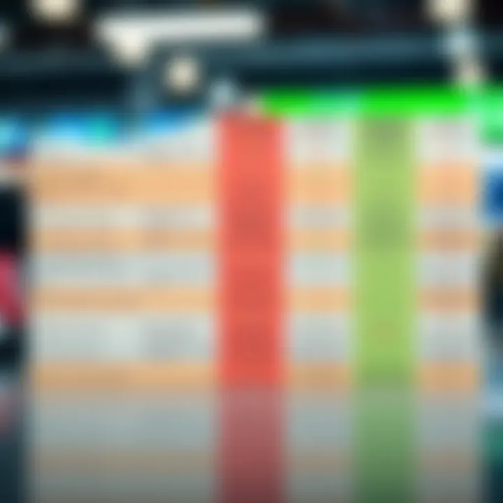 Comparison chart showing features and security aspects of popular trading applications for Indian market