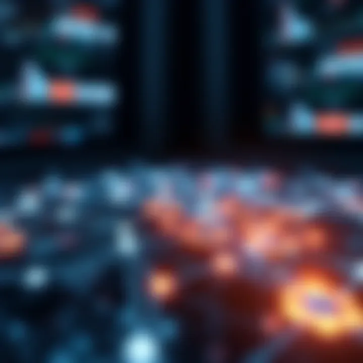 Illustration of blockchain technology with digital network connections symbolizing Conflux Network's technical infrastructure