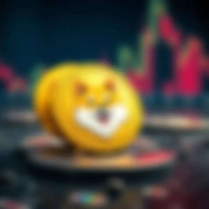 Illustration of factors influencing cryptocurrency market with icons representing economy, technology, and investor sentiment