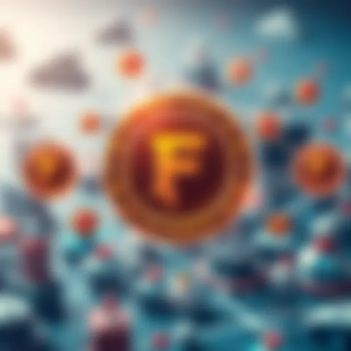Floki Coin Ecosystem and Investor Engagement Overview Illustration of Floki Coin ecosystem highlighting blockchain connections and investor engagement