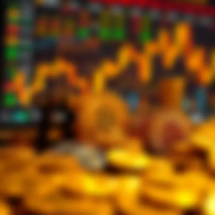 Visual representation of wealth accumulation through forex trading with currency symbols and financial growth indicators