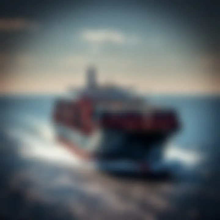 Large cargo ship navigating open sea symbolizing global maritime trade influence