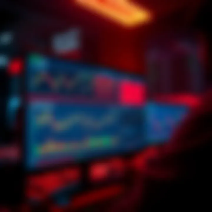 User interface of Quotex trading platform showing various financial charts and trading options