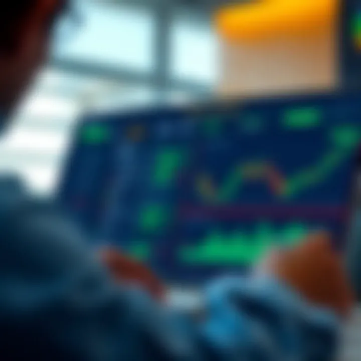 Dashboard view of Quotex platform with navigation menu and trading options visible