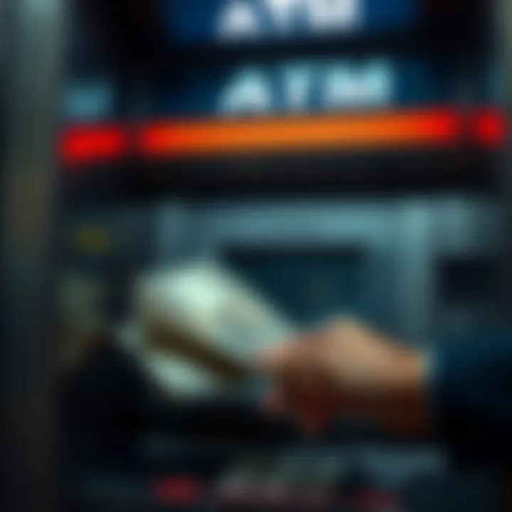 ATM machine dispensing Indian currency notes securely