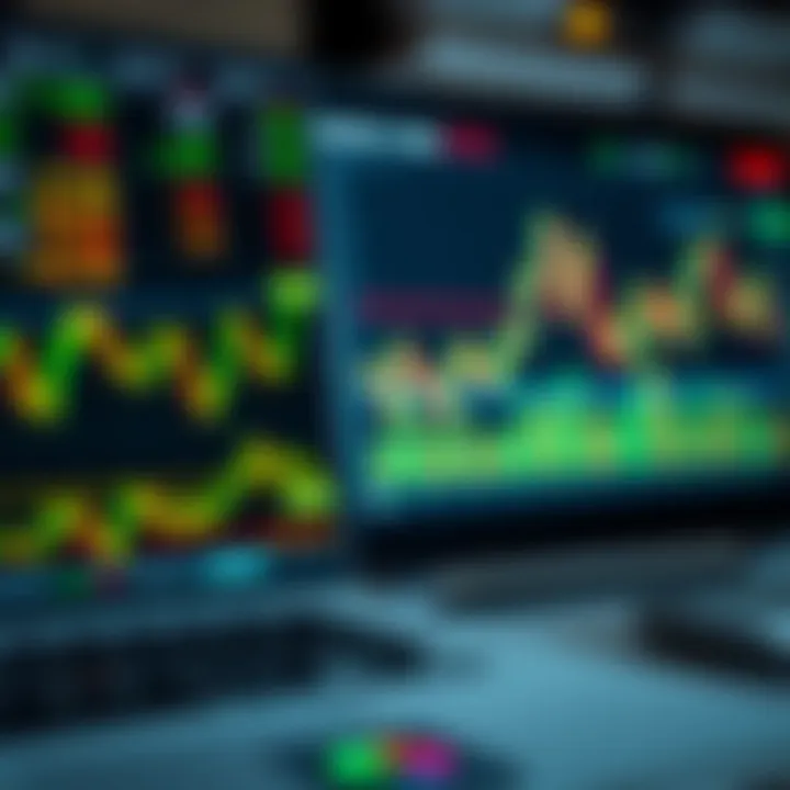 Charts and graphs illustrating forex market trends with highlighted key trading strategies