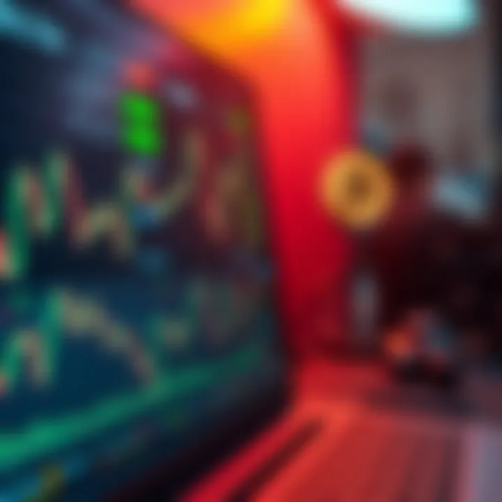 Digital interface displaying cryptocurrency market trends and Bitcoin trading signals