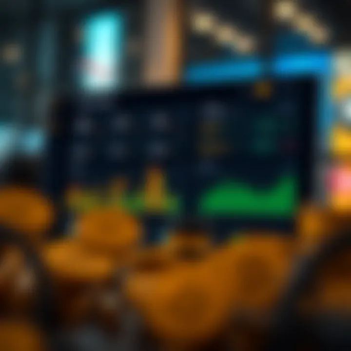 Interface displaying portfolio management tools and analytics for cryptocurrency investments