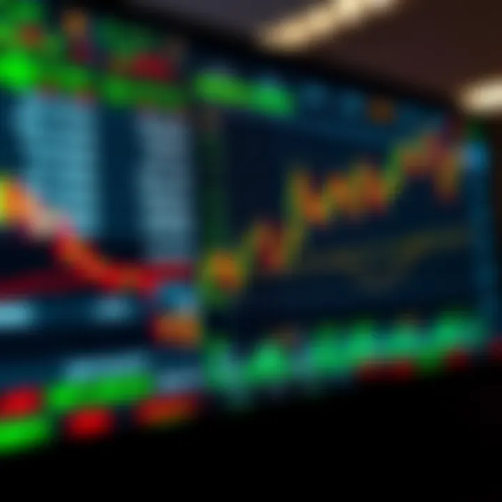 Illustration of a forex trading platform interface displaying currency pairs and graphs
