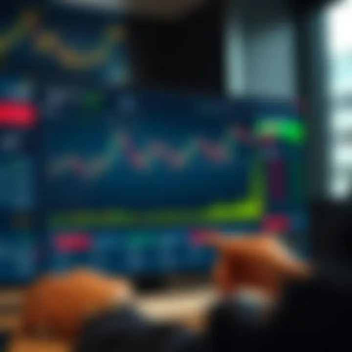 Interface of a popular Indian stock trading platform displaying virtual portfolio with graph trends and simulated trading options