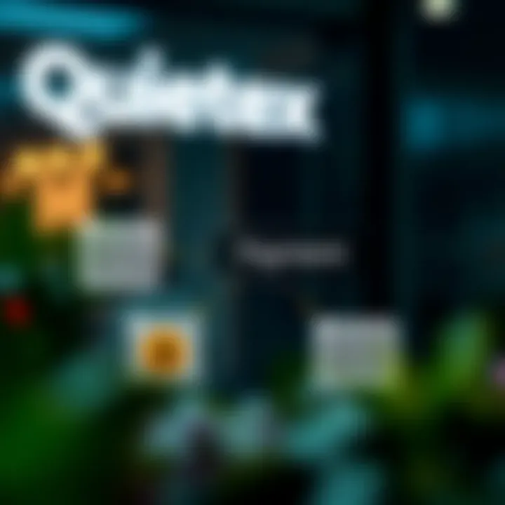 Diagram illustrating different payment methods available on Quotex for withdrawals