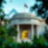 Illustration showing Reserve Bank of India building with forex currency symbols representing regulatory oversight in forex trading