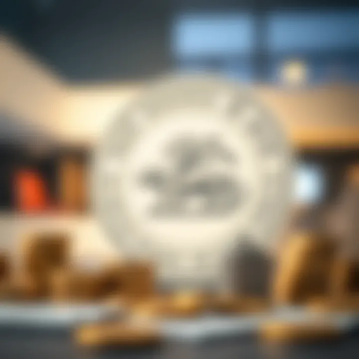 Illustration showing the Reserve Bank of India emblem alongside currency symbols representing foreign exchange trading