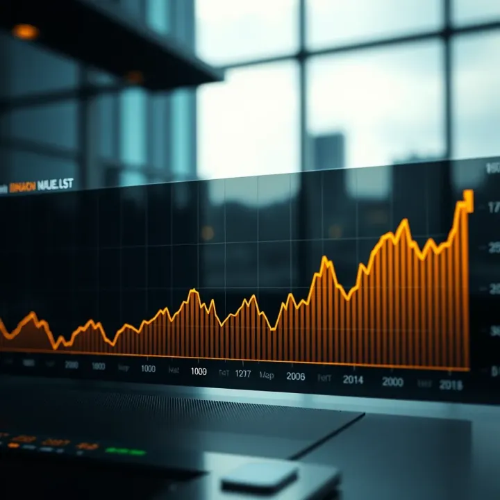 Graph showing fluctuations and upward trends in Binance Coin market value over time