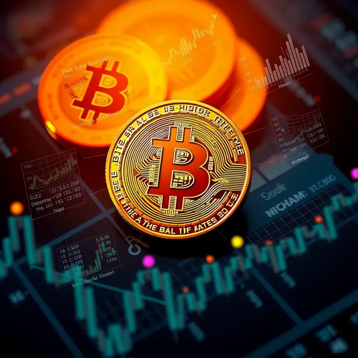 Illustration of factors influencing Bitcoin price including global events, market indicators, and investor sentiment
