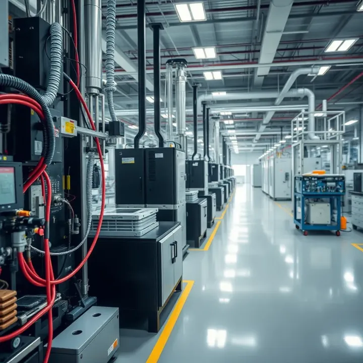 Advanced semiconductor fabrication facility with clean room and machinery