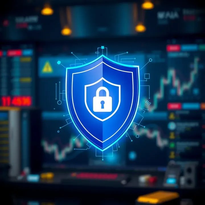 Illustration of safety shield symbolizing secure binary options trading with regulatory compliance