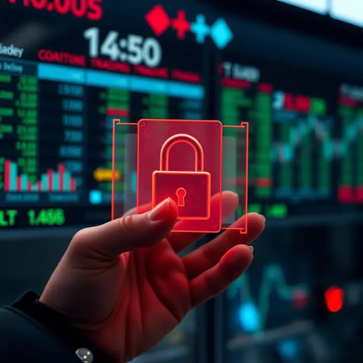 Visualization of account security features protecting online trading access