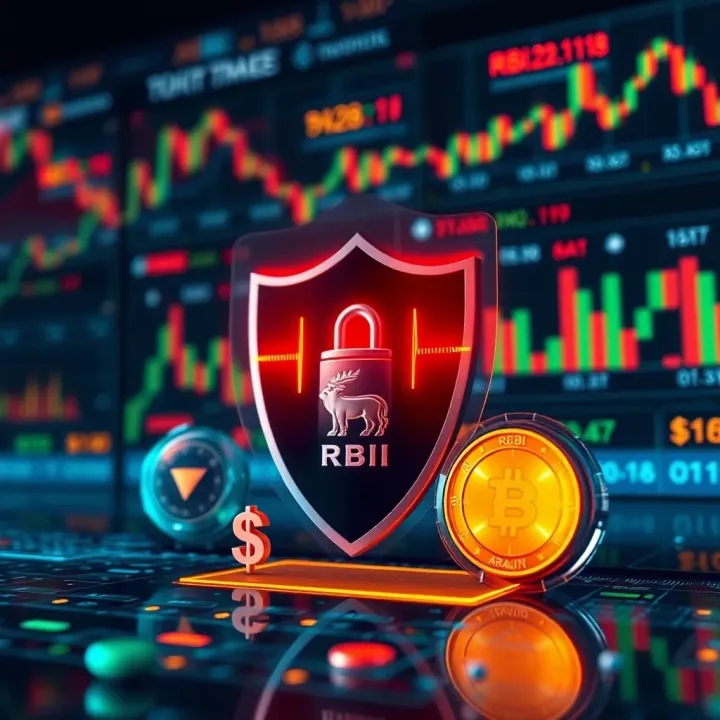 Conceptual illustration of secure digital transactions with shield and currency symbols