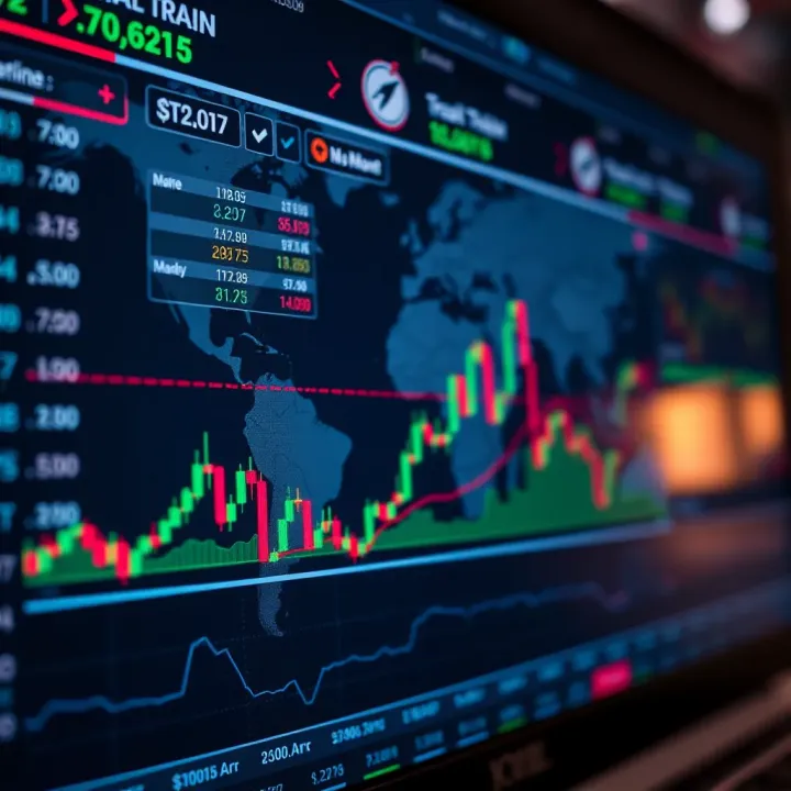 Global currency pairs displayed on a digital trading platform with market trends and graphs
