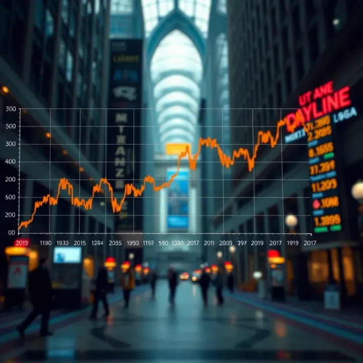 Historical Performance of the Dow Jones Industrial Average Graph showing the historical performance trends of the Dow Jones Industrial Average over time