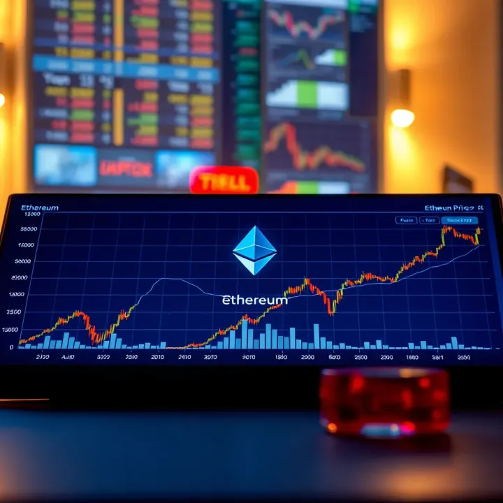 Ethereum Price Trends and Market Analysis Graph showing Ethereum price trends and market fluctuations over time