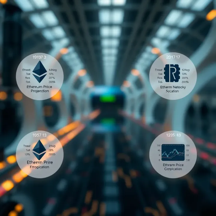 Diagram showing Ethereum network upgrades influencing future price predictions