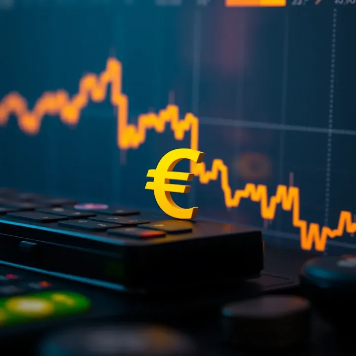 Graph depicting euro to Indian rupee exchange rate trends over a week