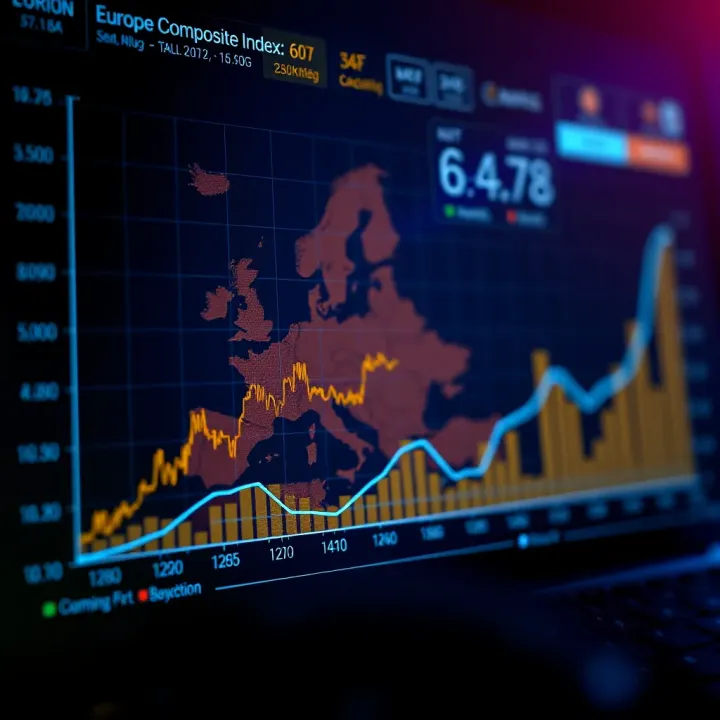 Line chart comparing the Europe Composite Index with other major European equity indices over time