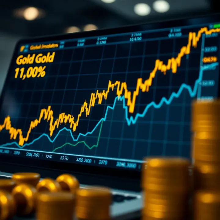 Graph showing the impact of global economic indicators on gold price fluctuations