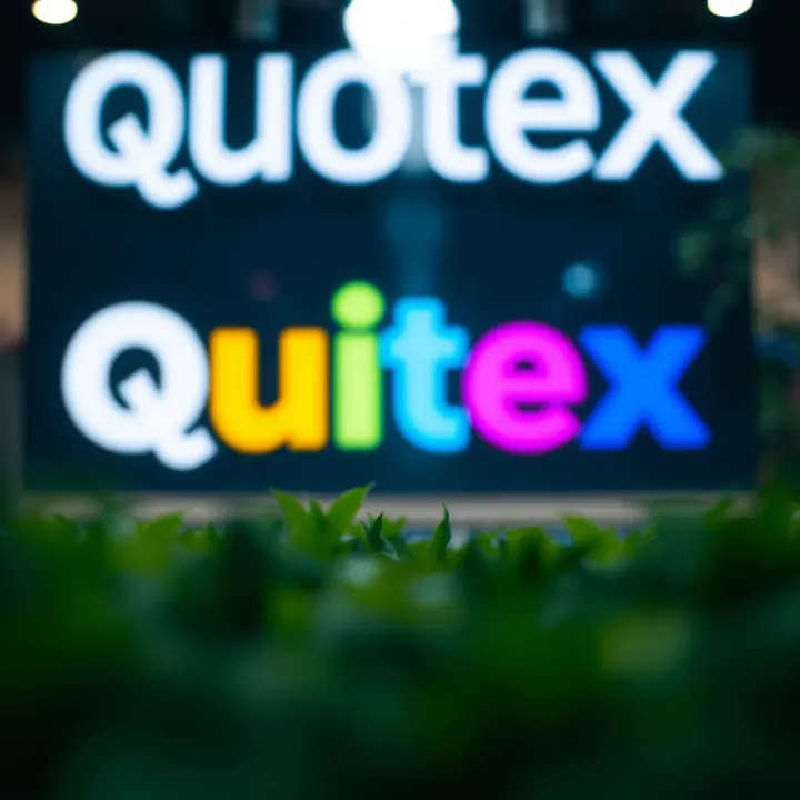 Color palette showcasing the primary colors used in the Quotex logo representing brand identity