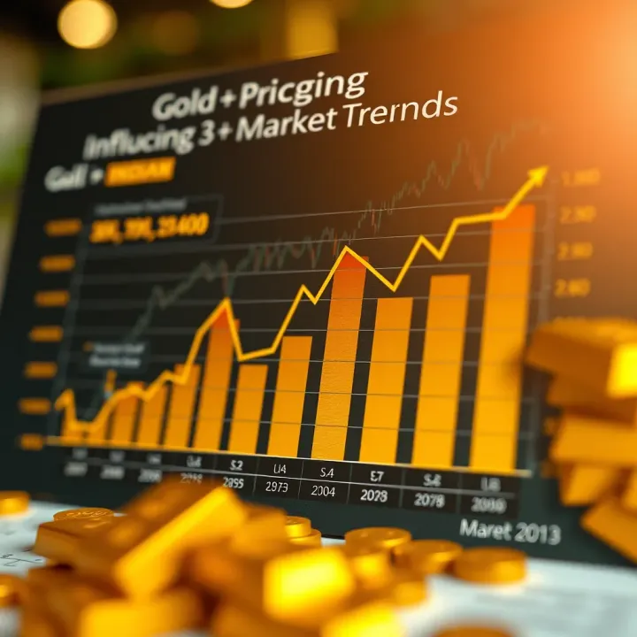 Graph illustrating factors influencing gold prices and their impact on market trends in India