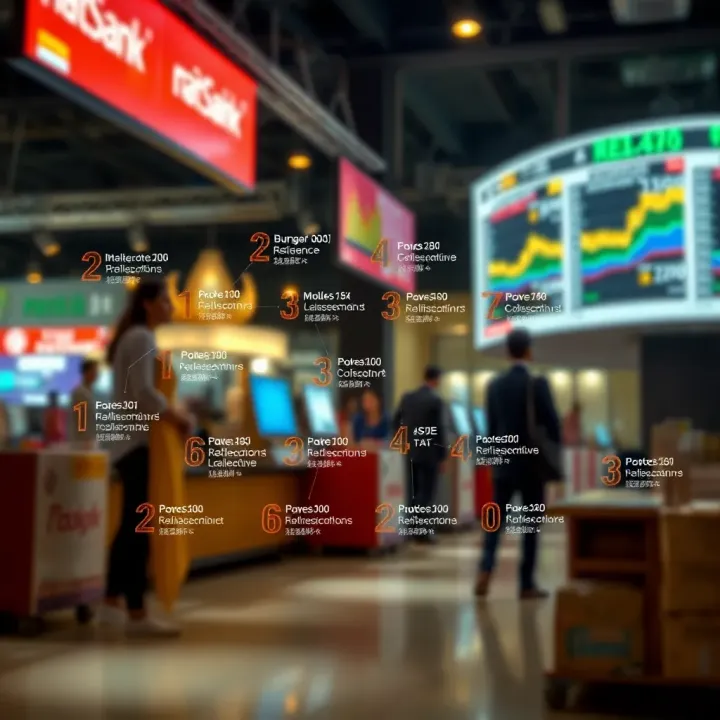 Illustration of key factors influencing stock value including business segments and economic conditions