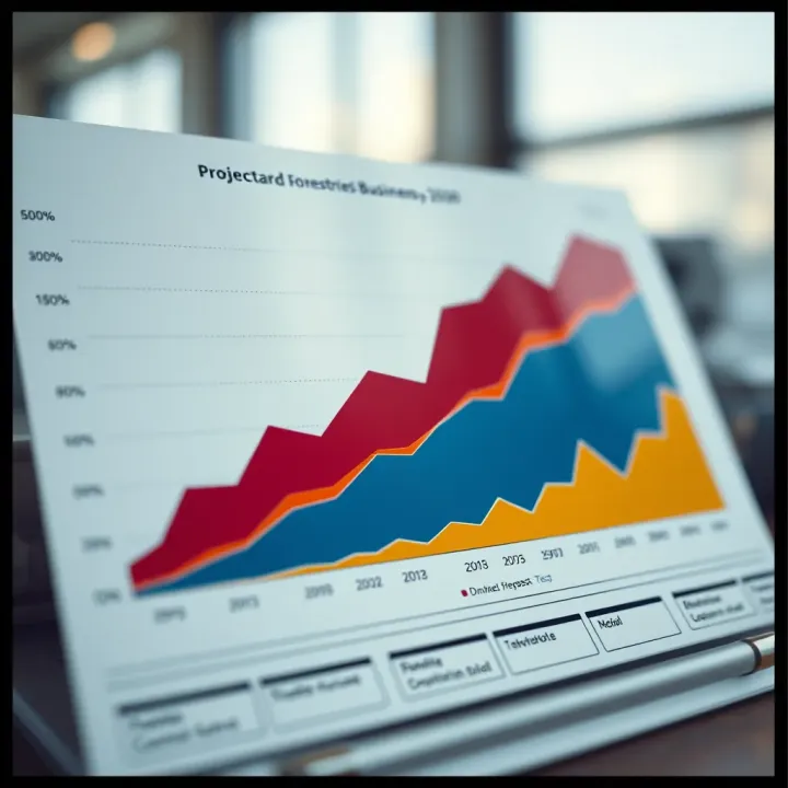 Graph showing projected growth trends for Reliance Industries across different business sectors