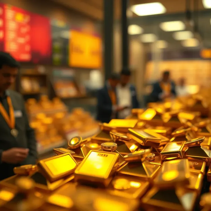 Illustration showing the impact of government policies and consumer behavior on future gold valuations in India